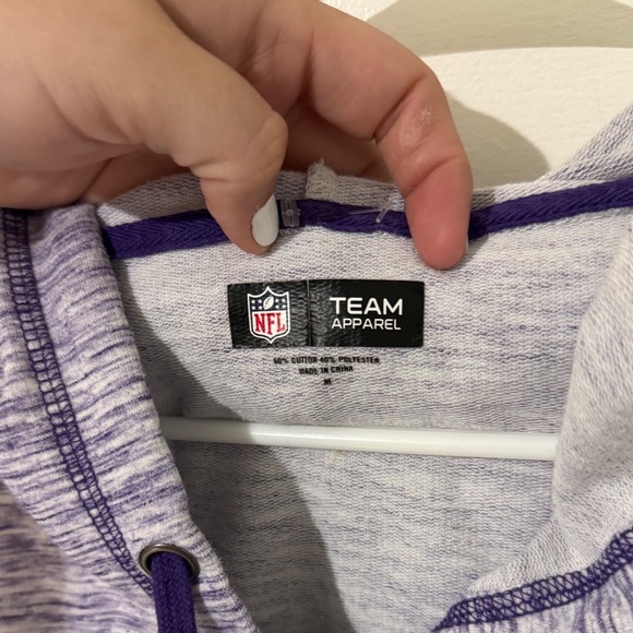 NFL Team Apparel Minnesota Vikings Purple Space Dye Full Zip Hoodie Women Medium - Picture 3 of 3
